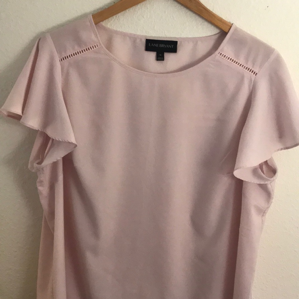 Lane Bryant pink blouse